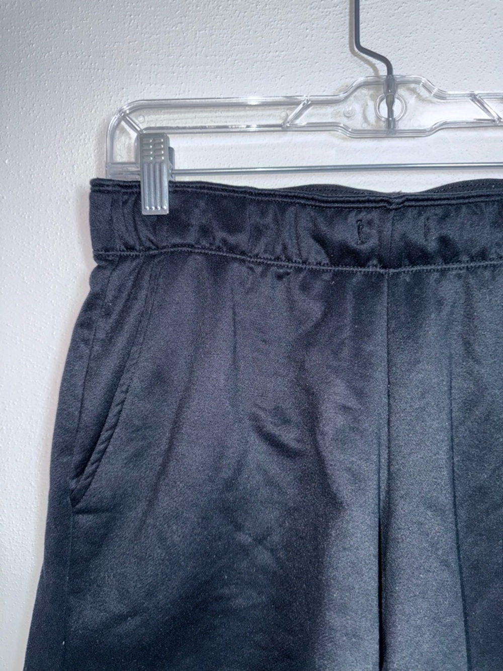 Nike Dri Fit Sweat Shorts Black Logo Waistband Mid-rise Athleisure Small Women’s - Picture 2 of 12